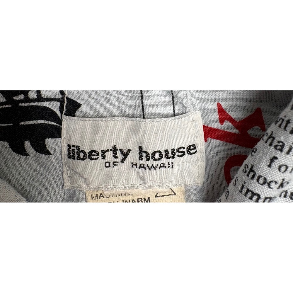 Vintage Liberty House Hawaii Honolulu Advertiser Newspaper Shirt M - Picture 5 of 10